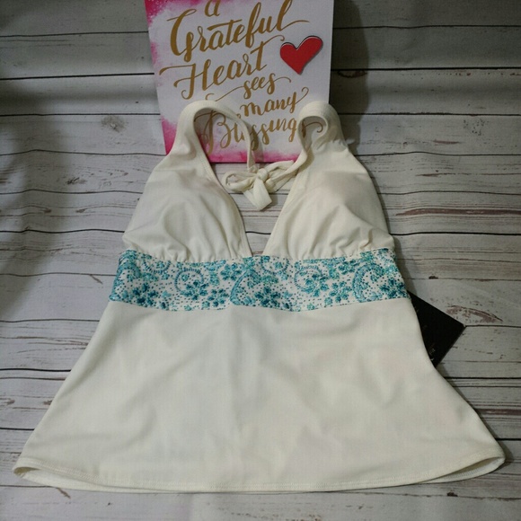 Roxanne Bra Sized Swimwear Halter Tankini Top - Picture 3 of 4